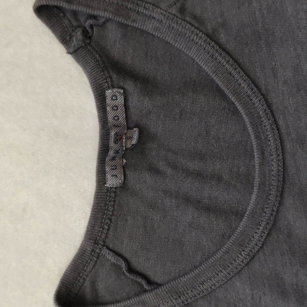 131. Junk Food Clothing Rock N Roll Tank | Color: Dark Grey - Picture 6 of 7